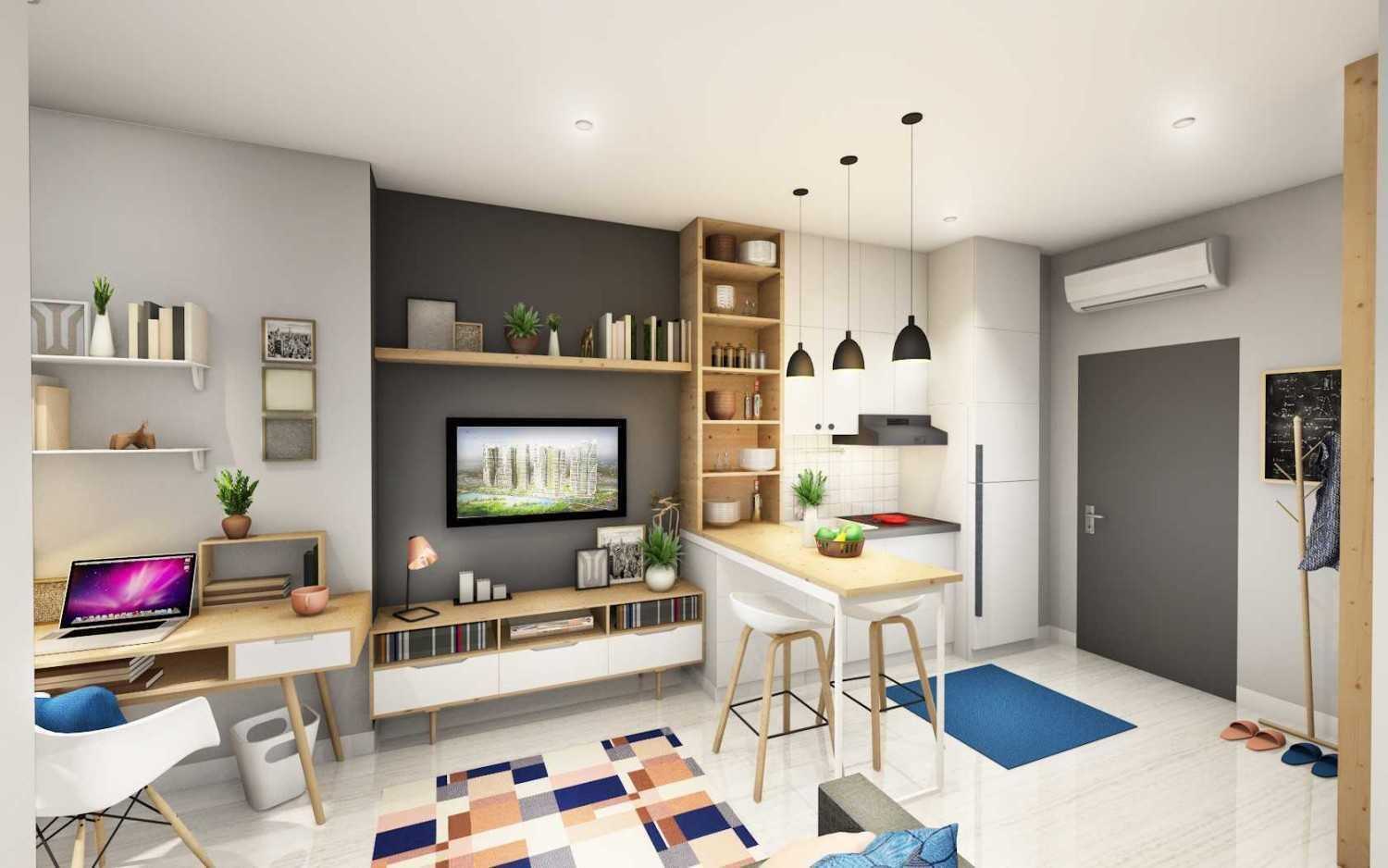 Desain Ruangan TV minimalis multiporpose