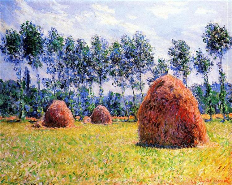 Haystacks at Giverny, 1884 - Claude Monet 